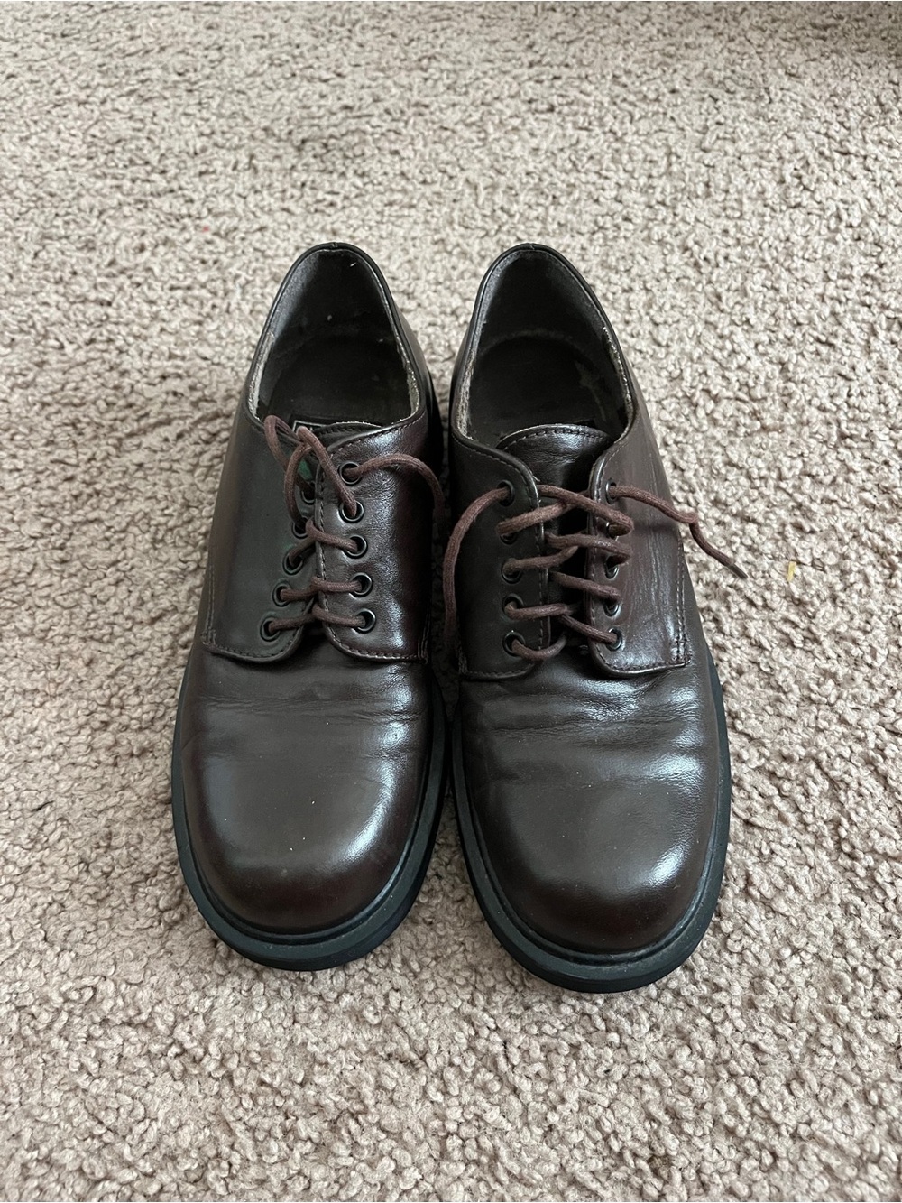 Men's Brown Leather Derby Dress Shoes - Classic Lace-Up